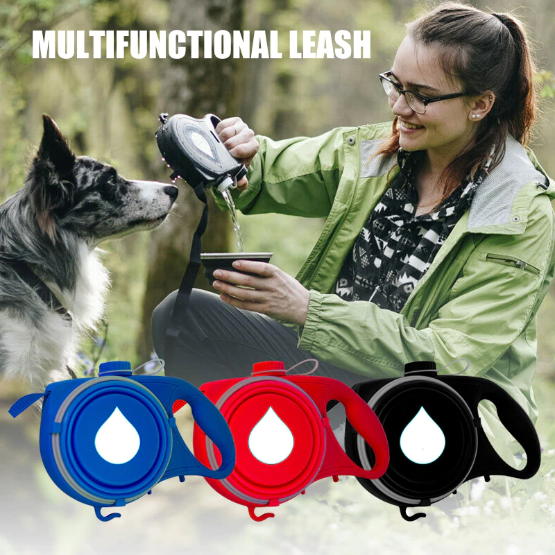 Multi-Purpose Dog Leash & Water Container