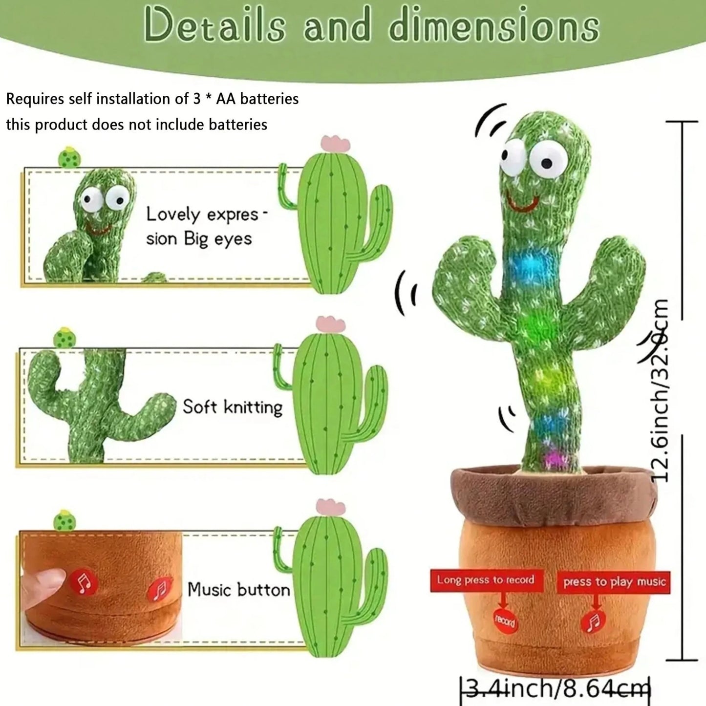 Dancing Talking Cactus Toys