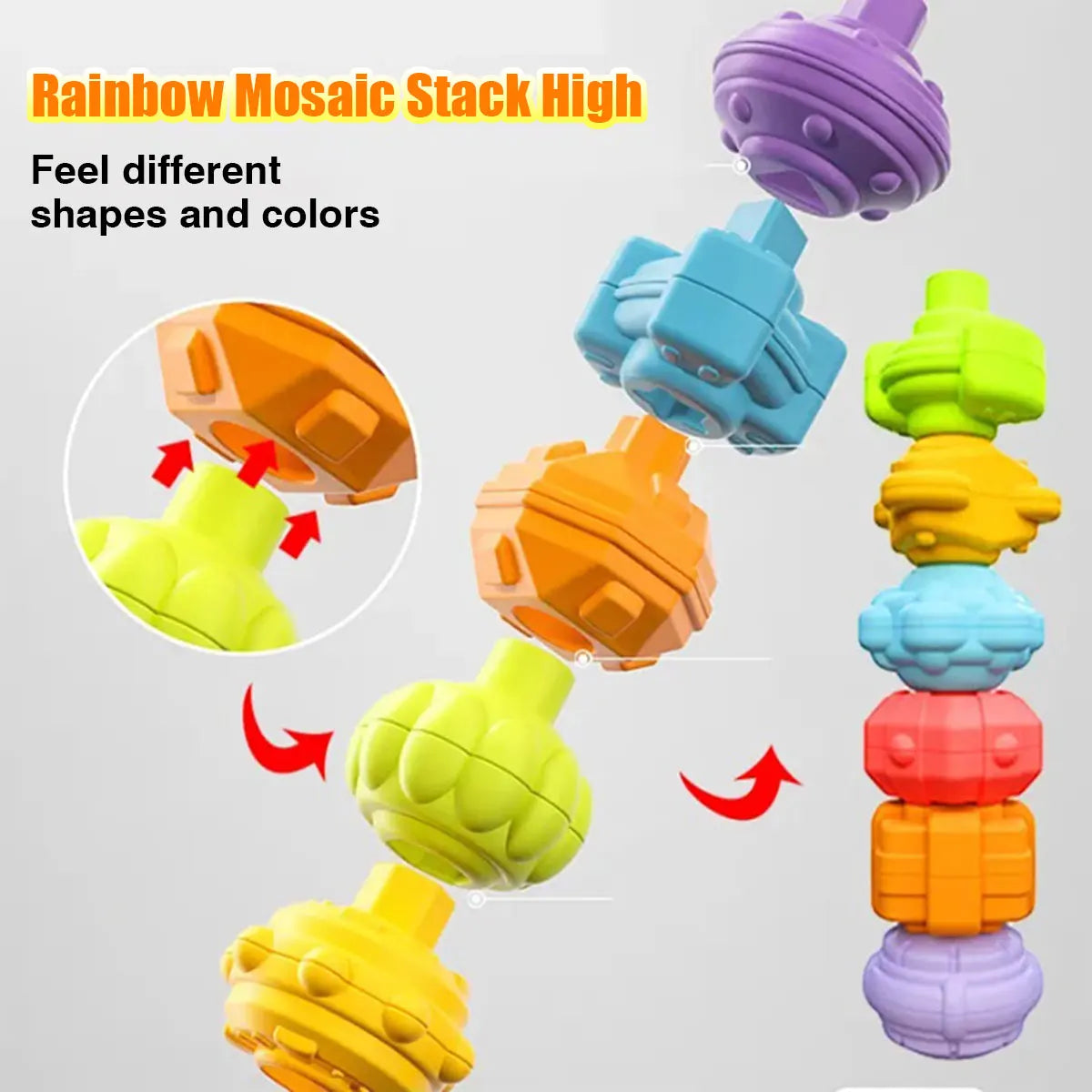 Montessori Colorful Blocks Baby Toys